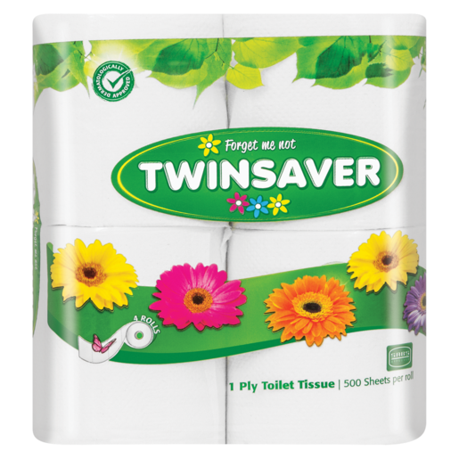 TWINSAVER 2PLY  TOILET WHITE  PAPER 4'S