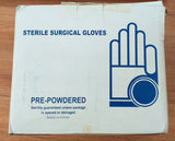 Sterile surgical gloves pre-powdered
