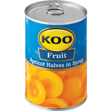 Koo Apricot 12 x 410g Halves Syrup Ezo