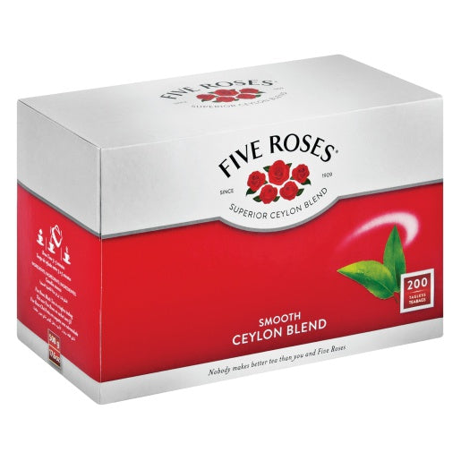 FIVE ROSES - CEYLON BLEND TAGLESS TEABAGS 200'S BOX