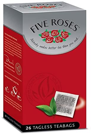 FIVE ROSES TAGLESS TEABAGS 26'S