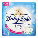 BABY SOFT 2PLY FRESH WHITE 4 ROLLS