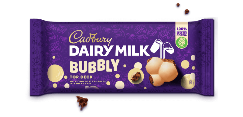 CADBURRY DAIRY MILK 87G,TOP DECK BUBLY