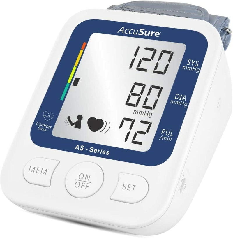 AccuSure AS Series Automatic and Advance Feature Blood Pressure Monitoring System (White)