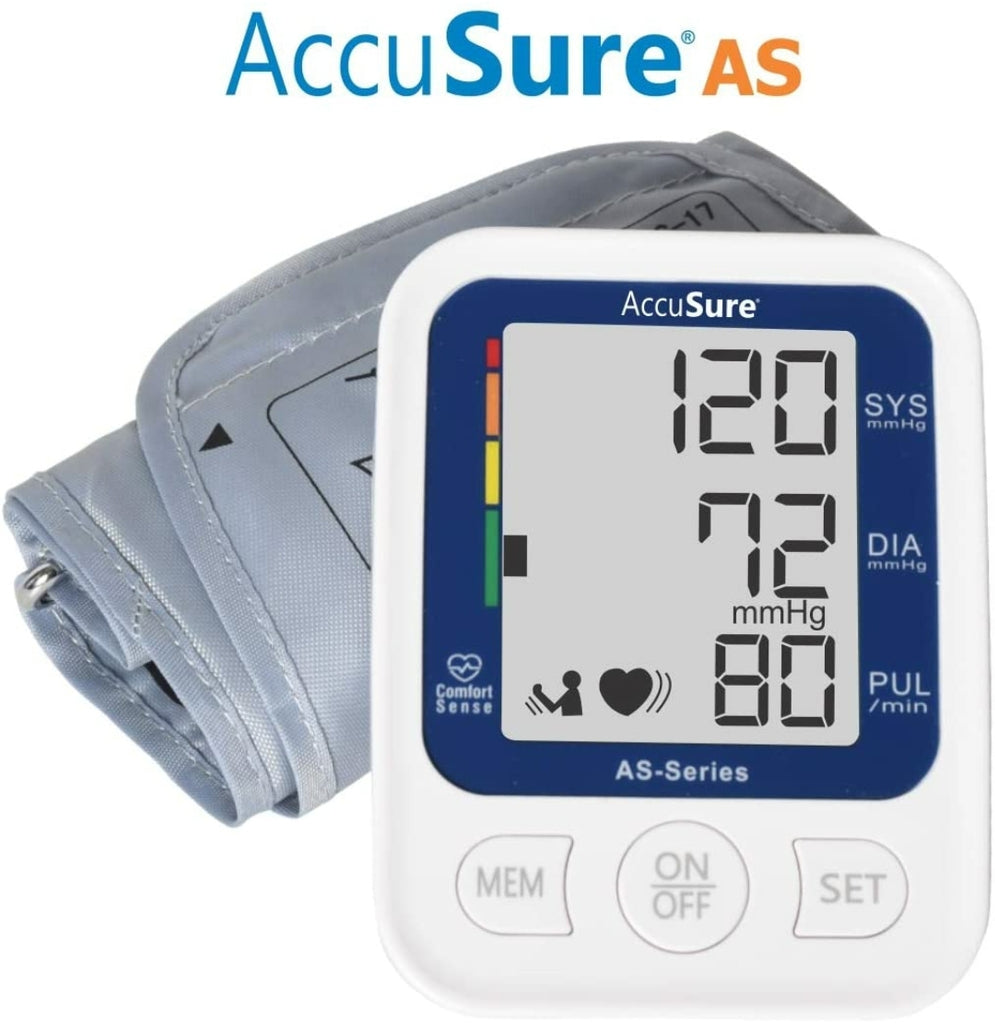 AccuSure AS Series Automatic and Advance Feature Blood Pressure Monitoring System (White)