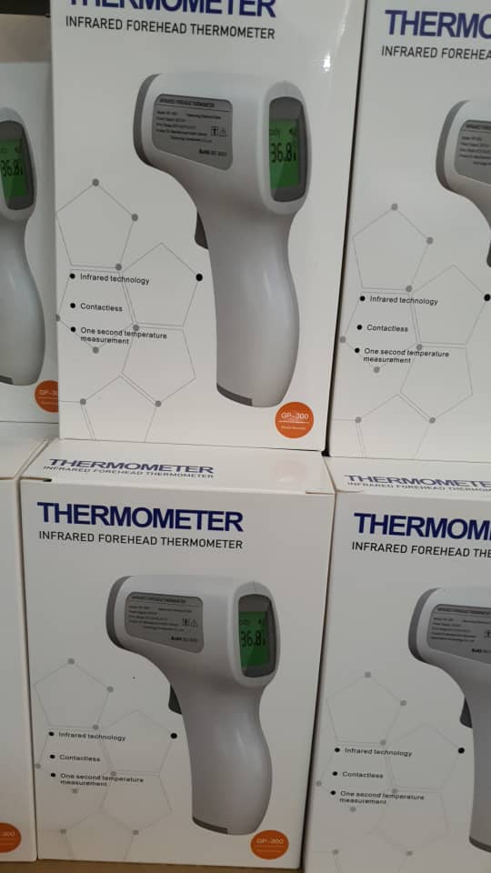 Infrared Forehead Thermometer, Model GP-300, Color-Changing Non-Contact