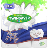 TWINSAVER  LUXURY 3PLY  WHITE 9ROLLS