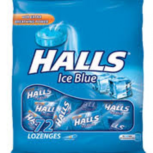 HALLS ICE BULE 72's