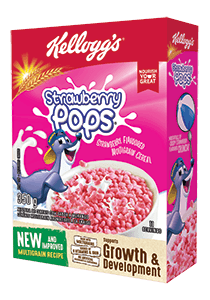 KELLOGG'S STRAWBERRY POPS 350G NEW